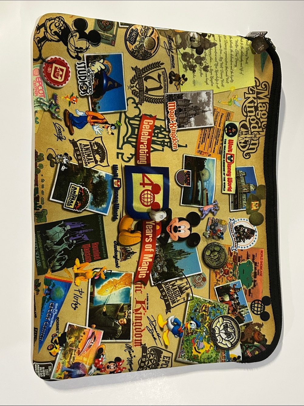 Disney Yellow Collage 40 Years of Magic Laptop Sleeve